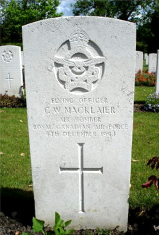 F/O Charles Wilbert Macklaier<br/><br /><br />died December 4th, 1944